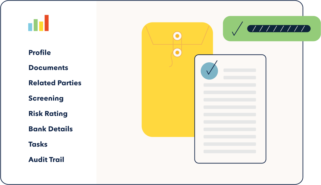 ilustrated onboarding dashboard