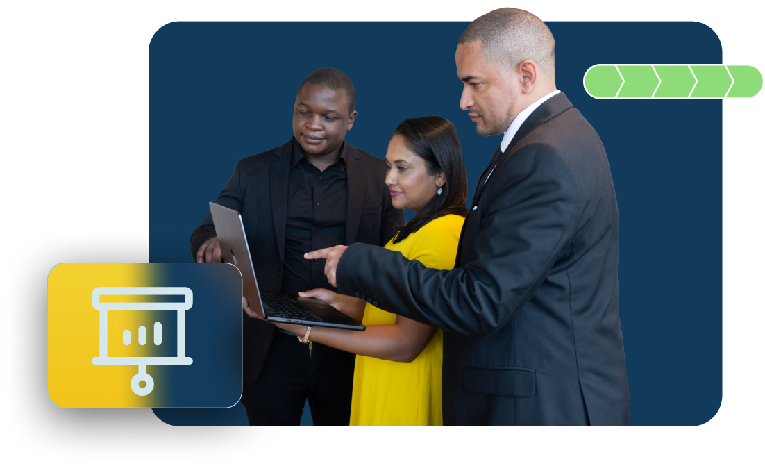 nCino KYC Compliance Team Looking at laptop