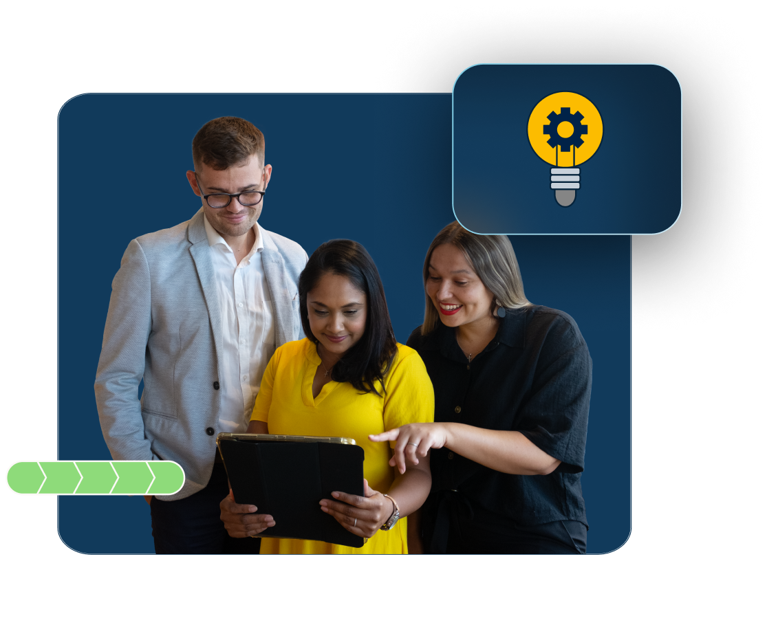 ncino KYC Compliance Team Looking at a tablet